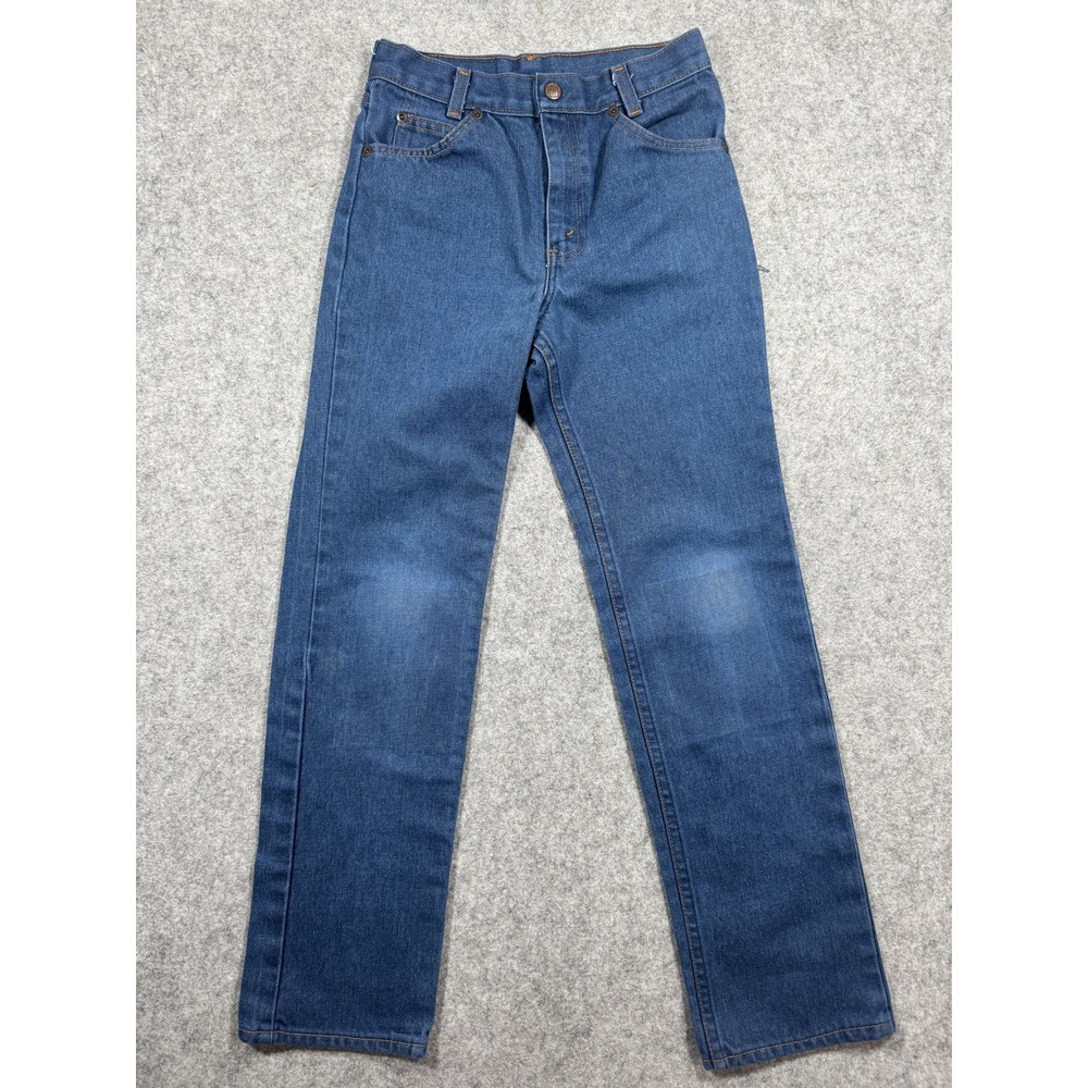 Vintage Sears Perma Prest Straight Leg Jeans 12 Regular Dark Wash Blue Denim 70s